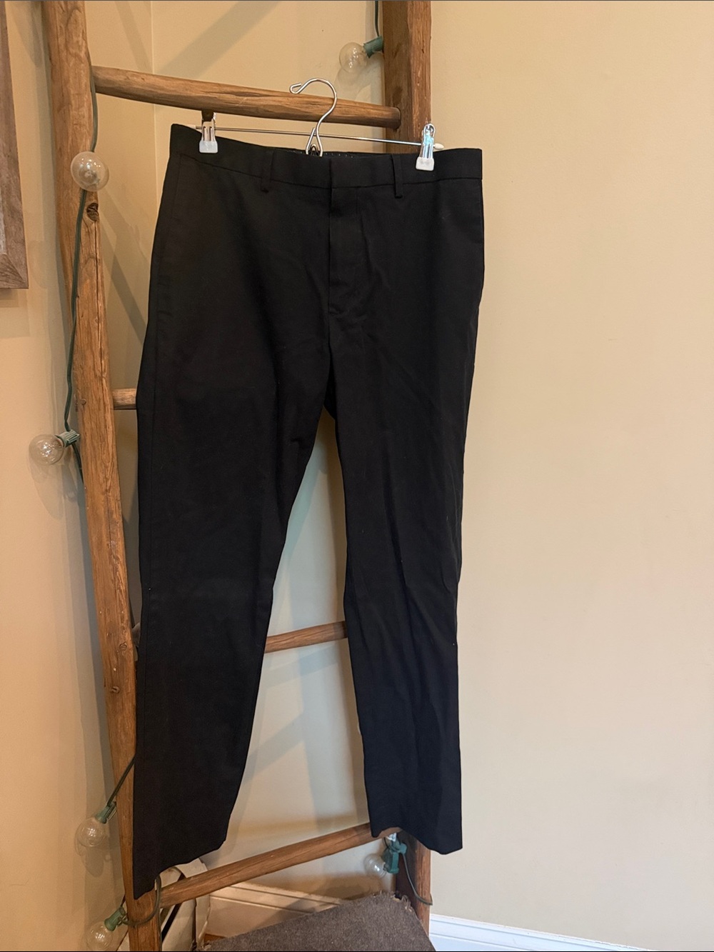 Banana Republic Men's Black Dress Pants - Straight Fit